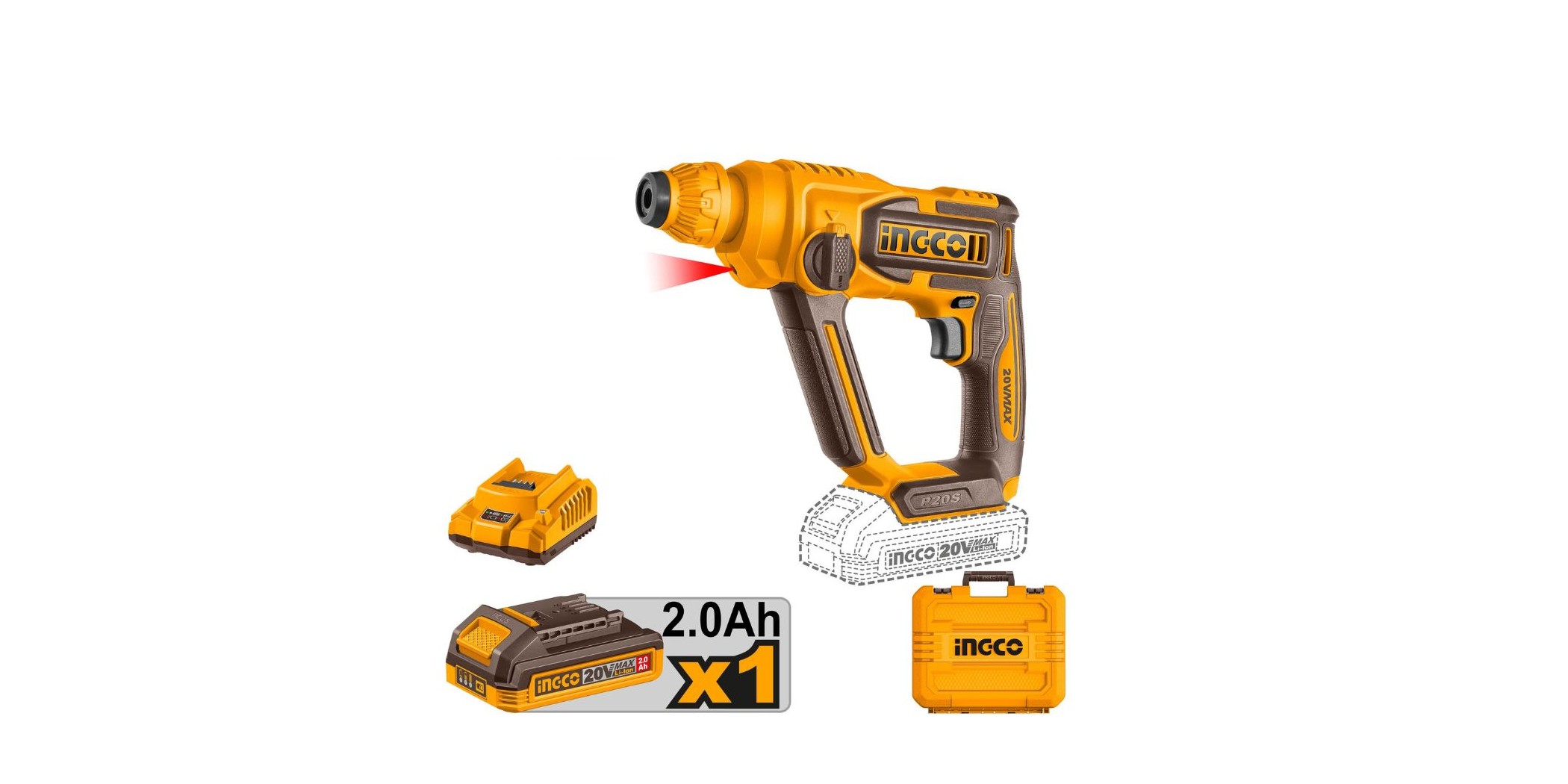 Ingco CRHLI201681 Cordless Rotary Hammer