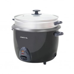 Mistral MRC280BS 2.8L Black Rice Cooker With Steamer