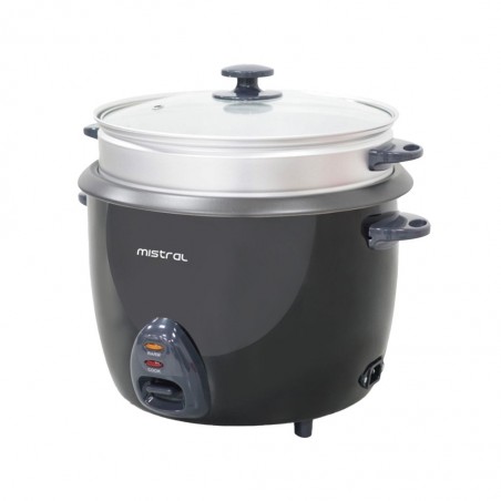 Mistral MRC280BS 2.8L Black Rice Cooker With Steamer