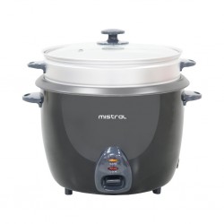 Mistral MRC280BS 2.8L Black Rice Cooker With Steamer