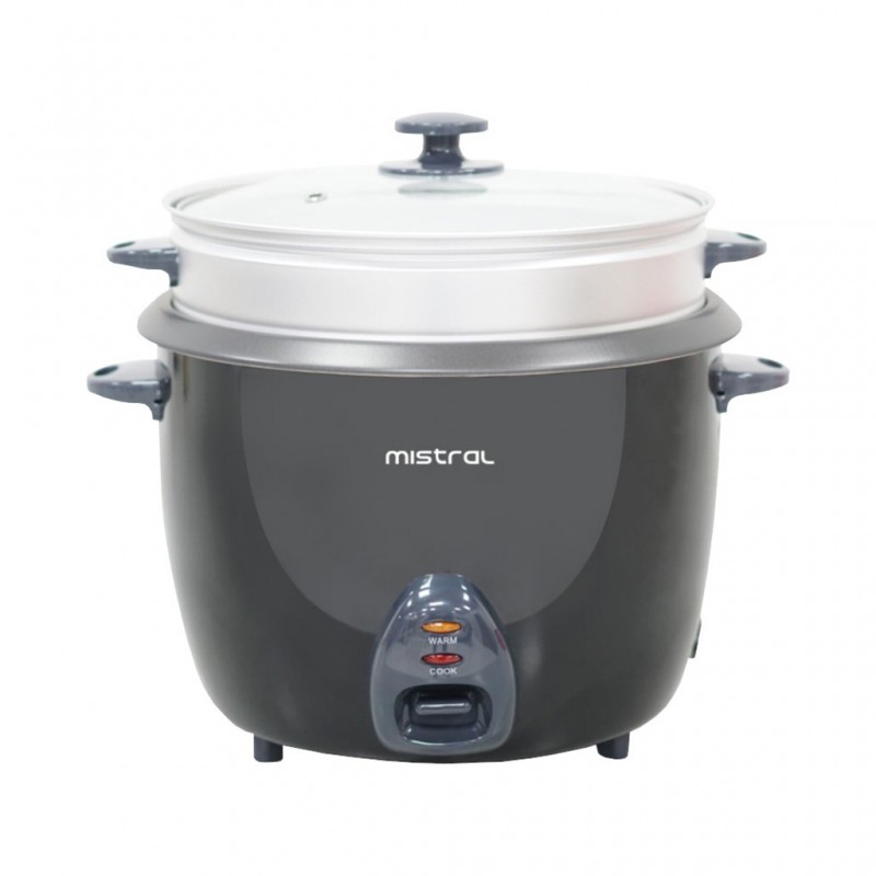 Mistral MRC280BS 2.8L Black Rice Cooker With Steamer