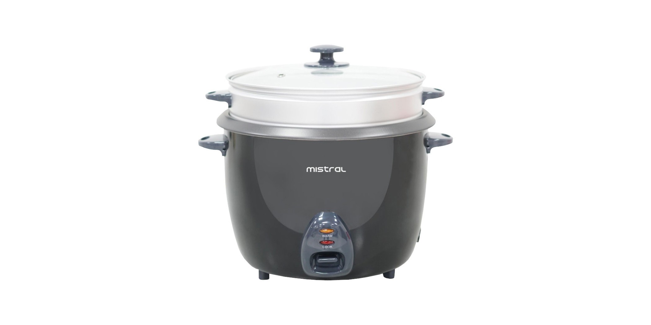 Mistral MRC280BS 2.8L Black Rice Cooker With Steamer