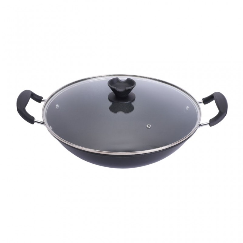 Mammouth MC-0933 36cm Wok With Glass Lid