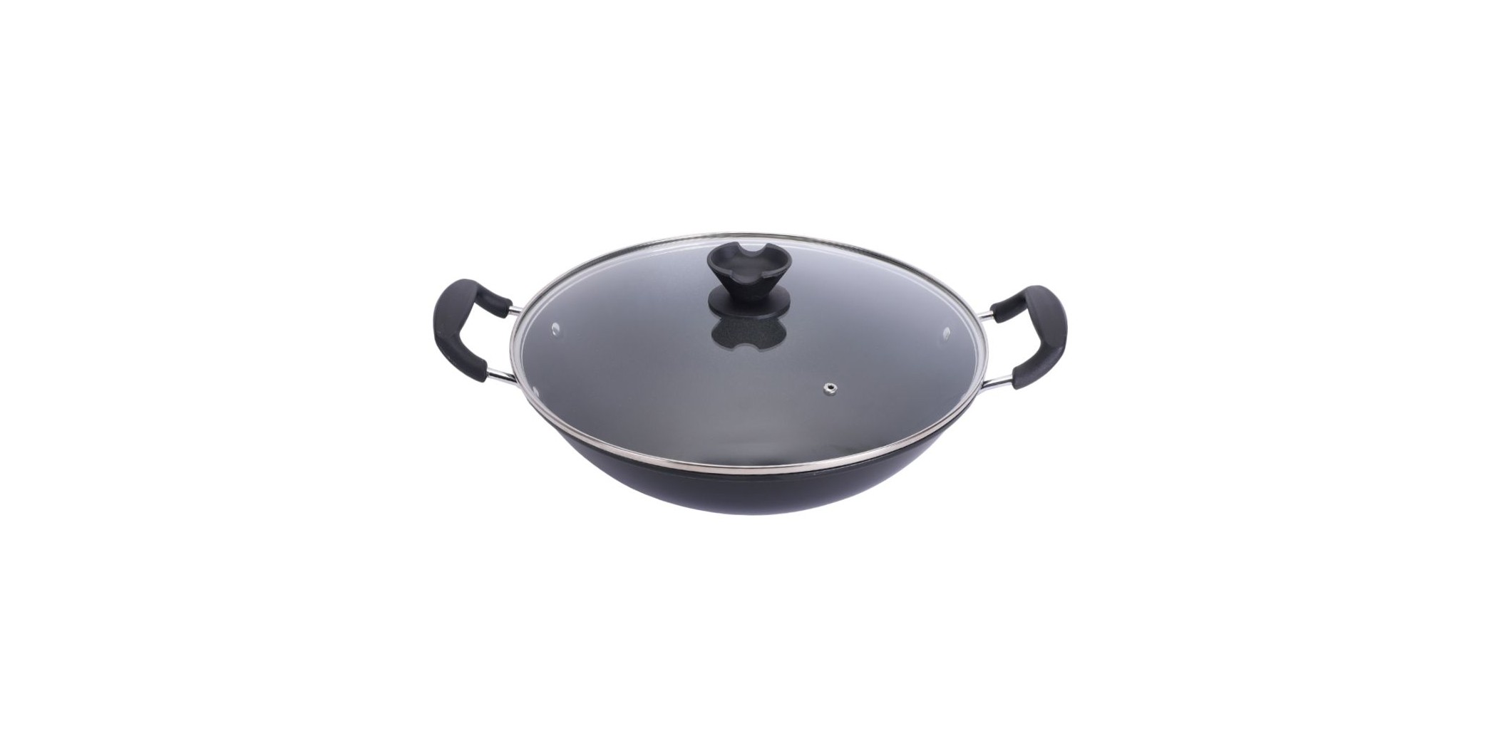 Mammouth MC-0933 36cm Wok With Glass Lid