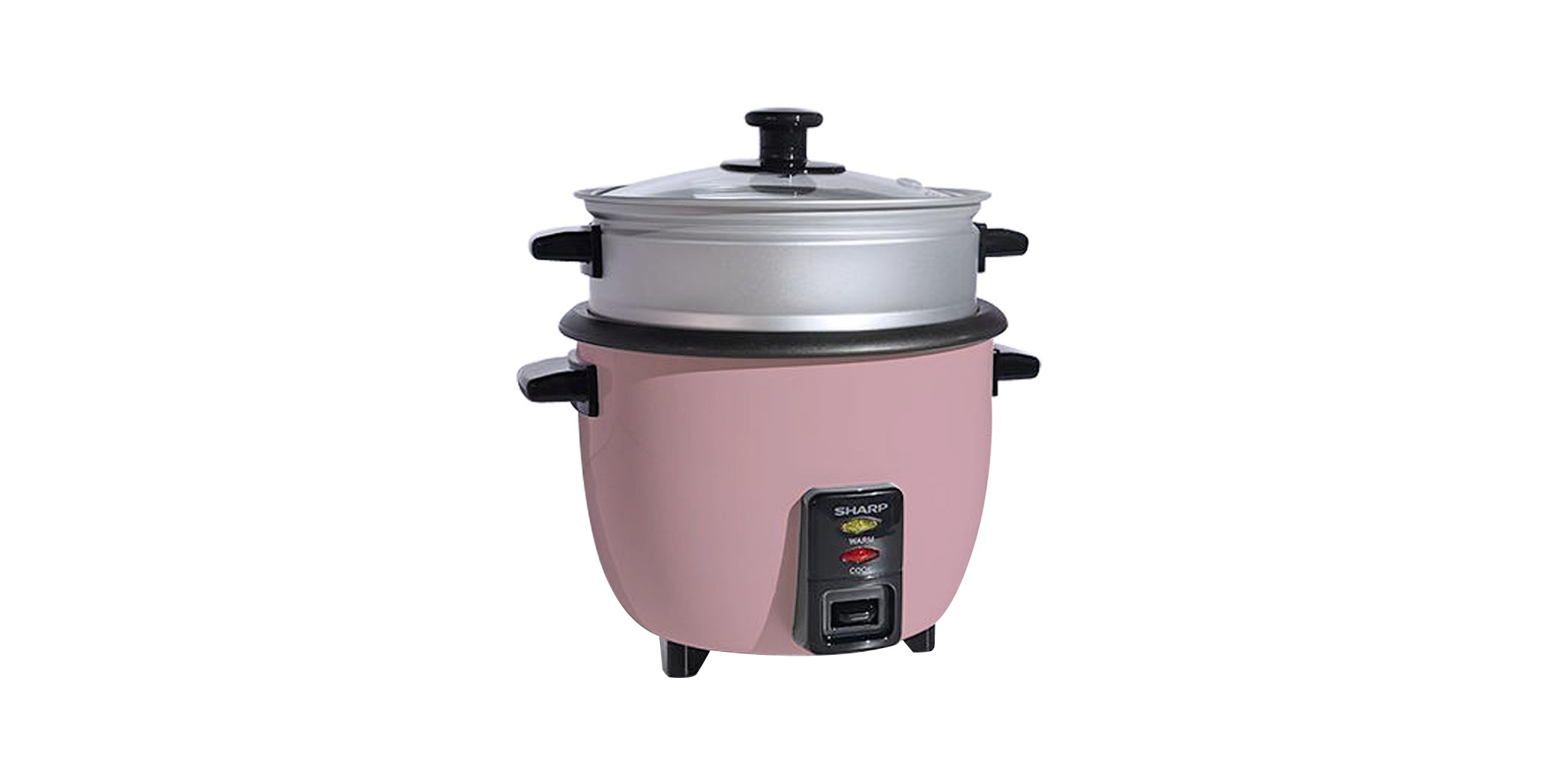 Sharp KS-H108G-P3 1L 2YW Pink Rice Cooker With Steamer & Glass Lid "O"