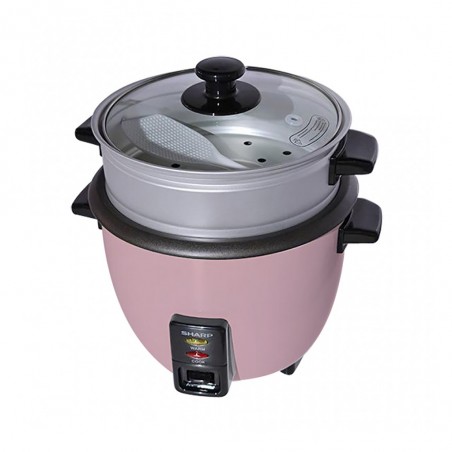 Sharp KS-H188G-P3 1.8L 2YW Pink Rice Cooker With Steamer & Glass Lid "O"