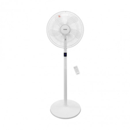 NNIO N1650DCSFR 16" AI White DC Stand Fan With Remote Auto Speed by Temp