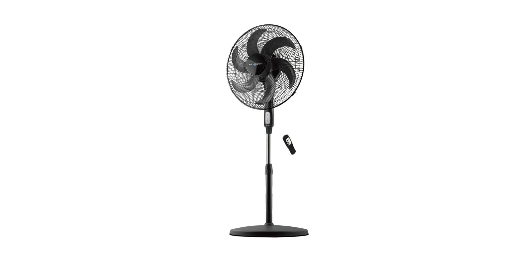 Air Monster S1860-R MG 18" Oscillating Silence Stand Fan With Remote Control 6-Wing Blade