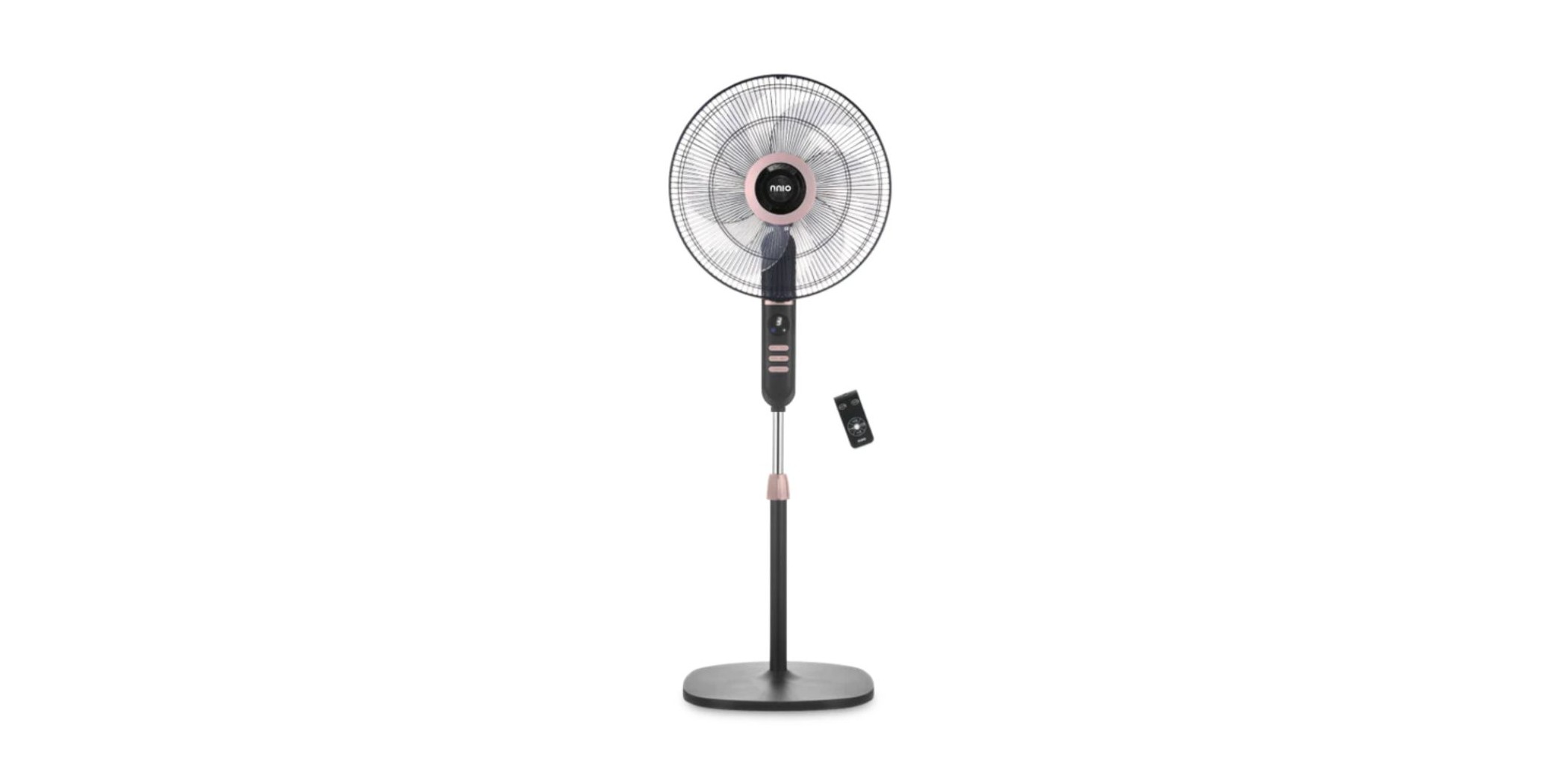 NNIO N1820SFR 18" Black & Rose Gold Stand Fan With Remote 2YW