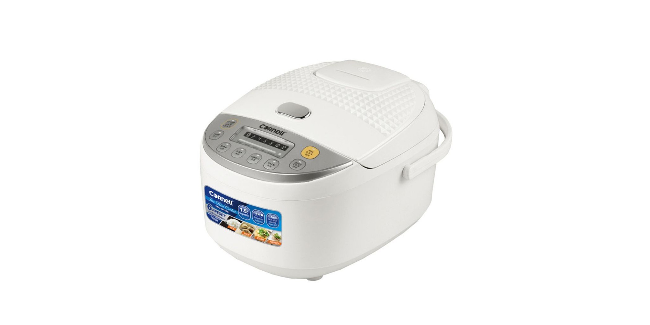 Cornell CRCJP155D 1.5L WH Digital Rice Cooker