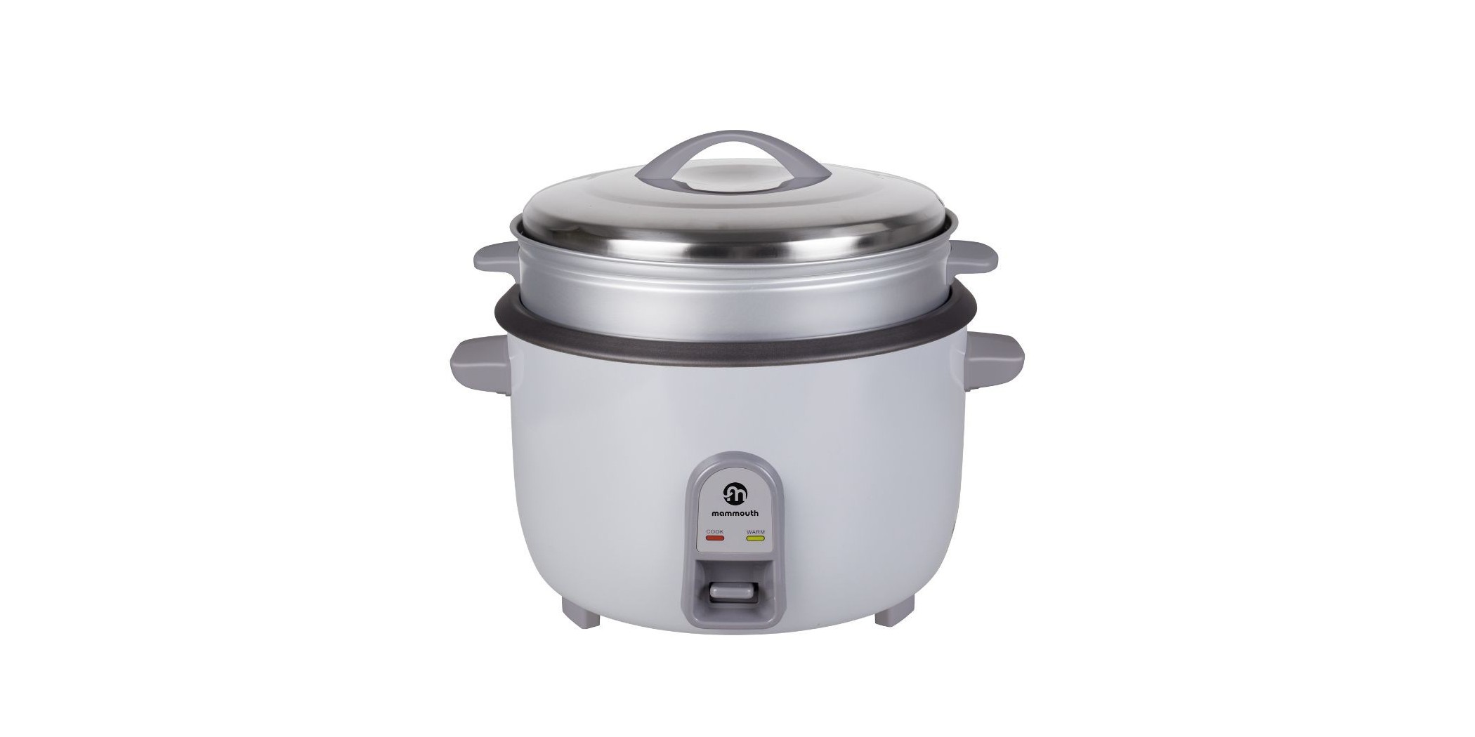 Mammouth MRC560S 5.6L Grey Rice Cooker With Steamer & S/Steel Lid