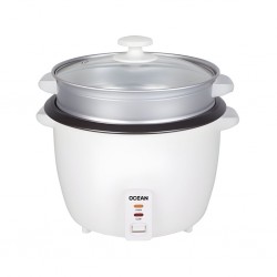 Ocean OCRCR 2810 WG 2.8L WH 2YW Rice Cooker With Steamer & Glass Lid