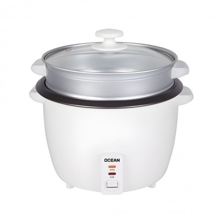 Ocean OCRCR 2810 WG 2.8L WH 2YW Rice Cooker With Steamer & Glass Lid