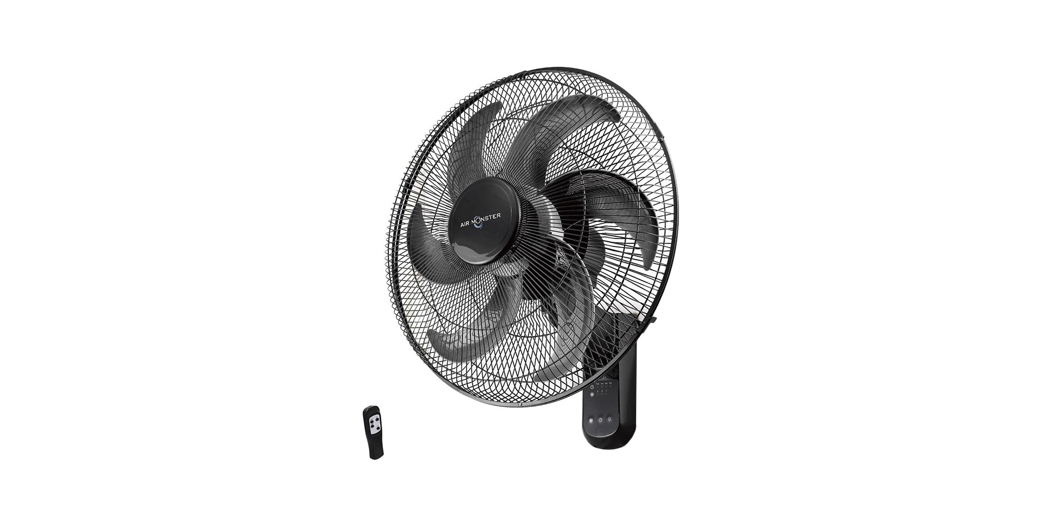 Air Monster W1860R MG 18" Oscillating Silence Wall Fan With Remote Control 6-Wing Blade