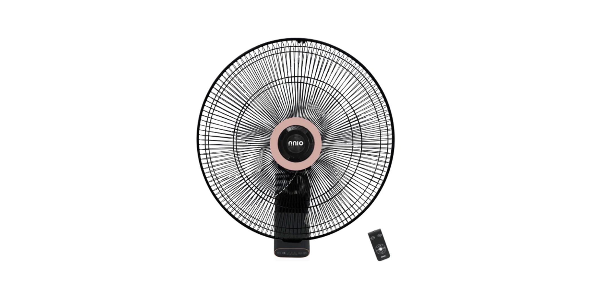 NNIO N1620WFR 16" Black & Rose Gold 2YW Wall Fan With Remote