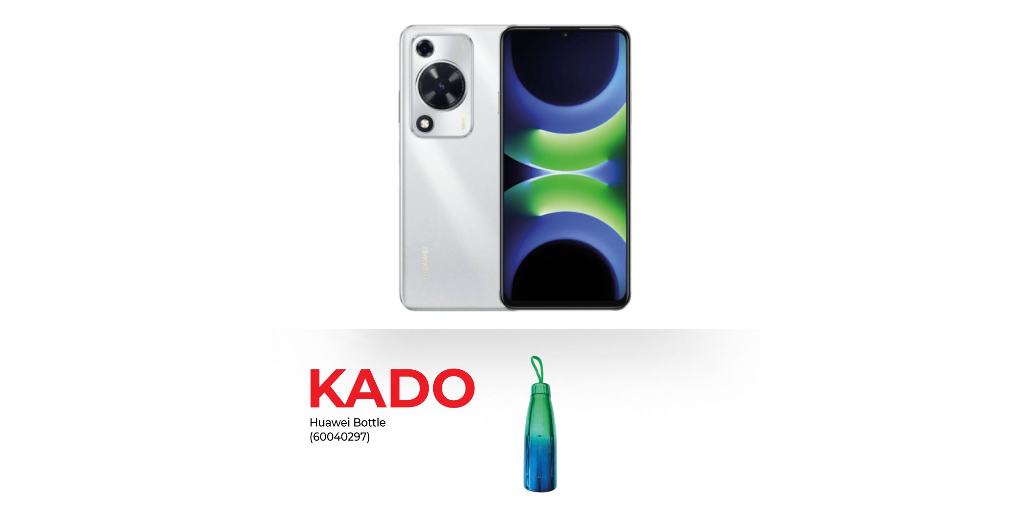 Huawei Nova Y63 Silver & Free Huawei Bottle