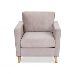 Oliver Sofa 1 Seater In Beige Fabric