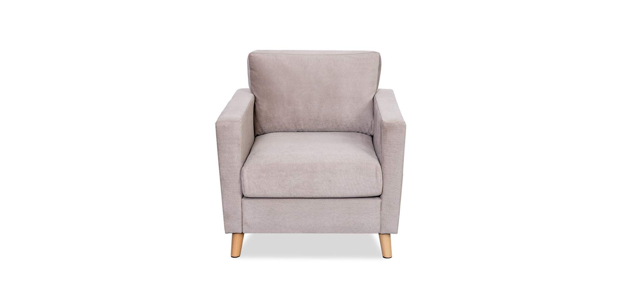 Oliver Sofa 1 Seater In Beige Fabric