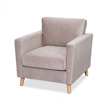 Oliver Sofa 1 Seater In Beige Fabric