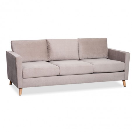 Oliver Sofa 3 Seater In Beige Fabric