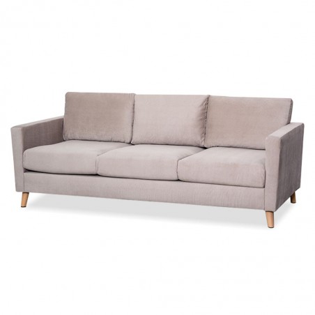 Oliver Sofa 3 Seater In Beige Fabric