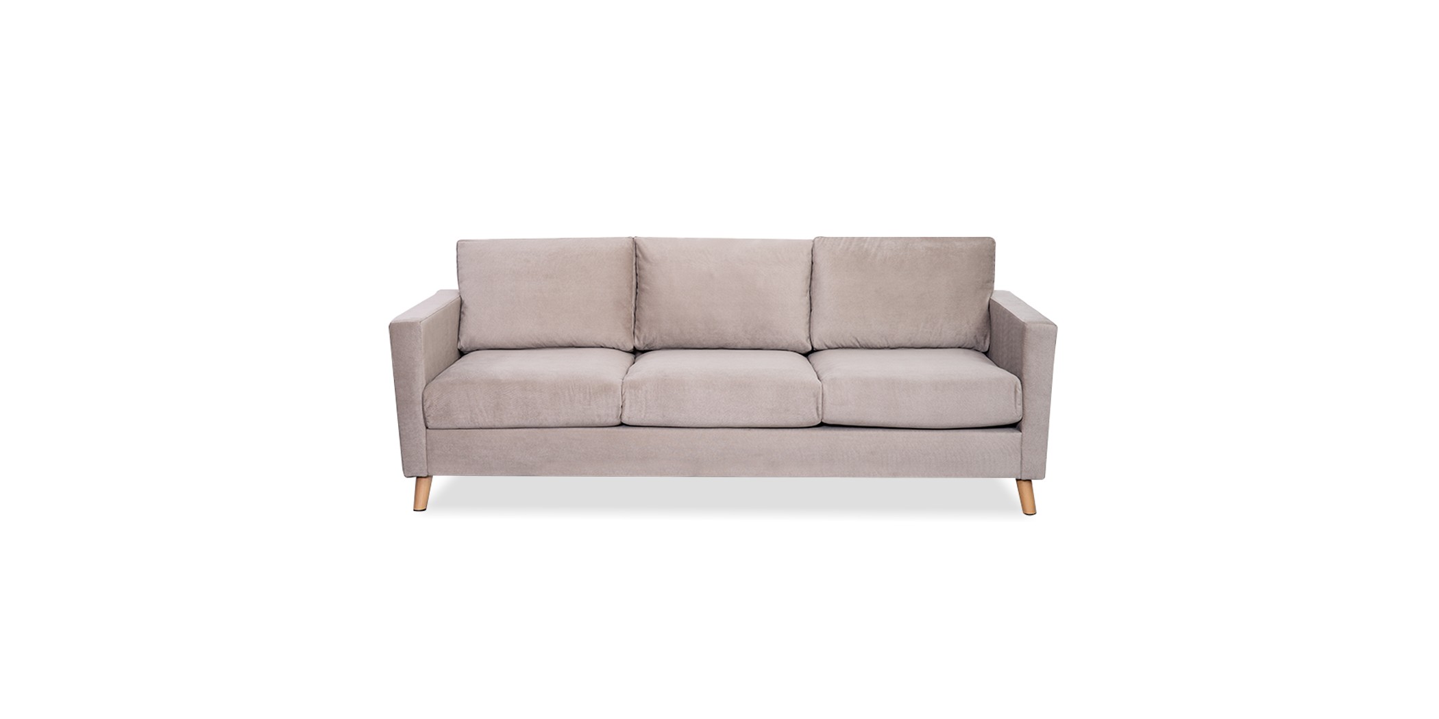 Oliver Sofa 3 Seater In Beige Fabric