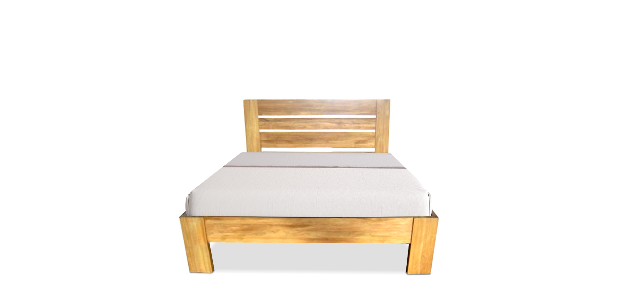 Milan Bedroom Bed Frame Natural Teak