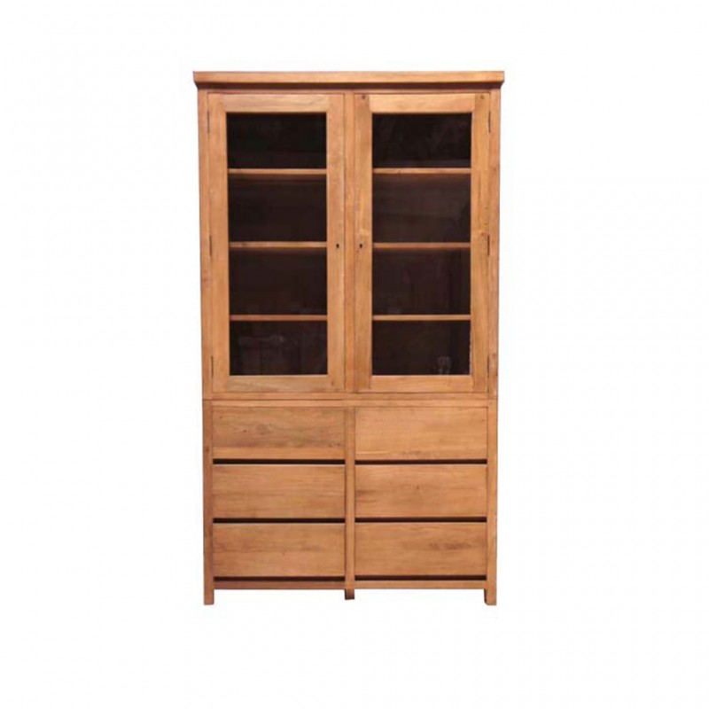 Ottawa Bookcase Cabinet Natural Teak