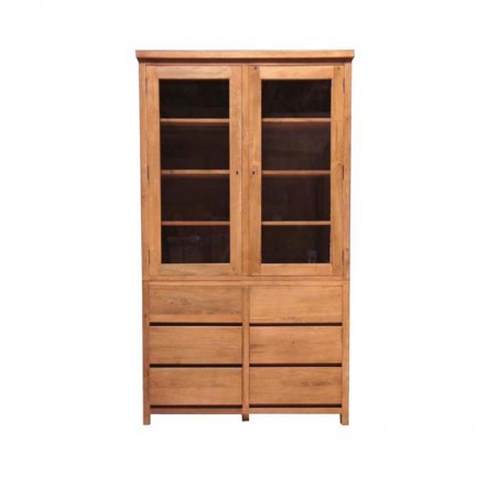 Ottawa Bookcase Cabinet Natural Teak