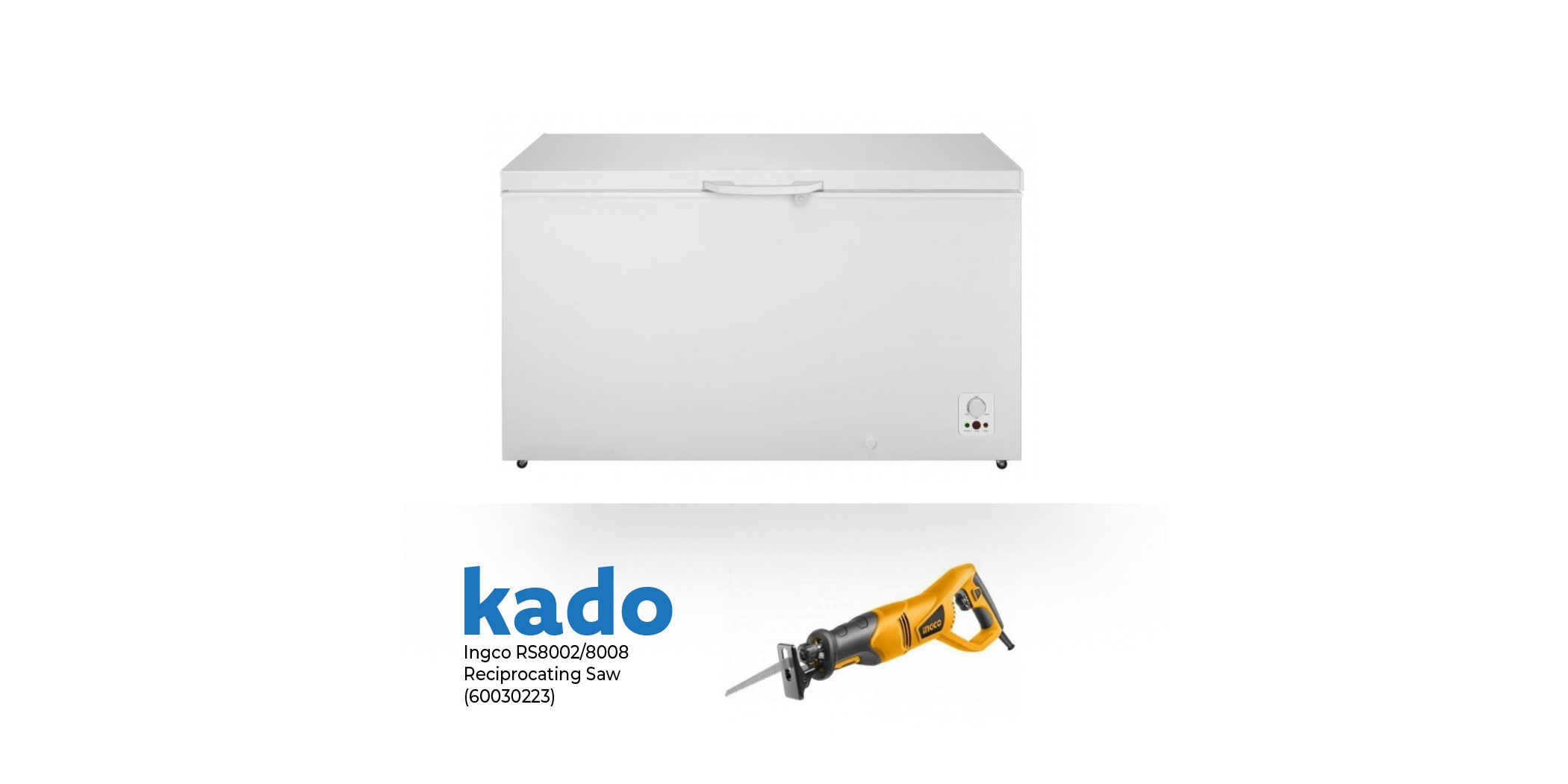 Hisense FC546D4AWLE Freezer & Free Ingco RS8002/8008 Reciprocating Saw