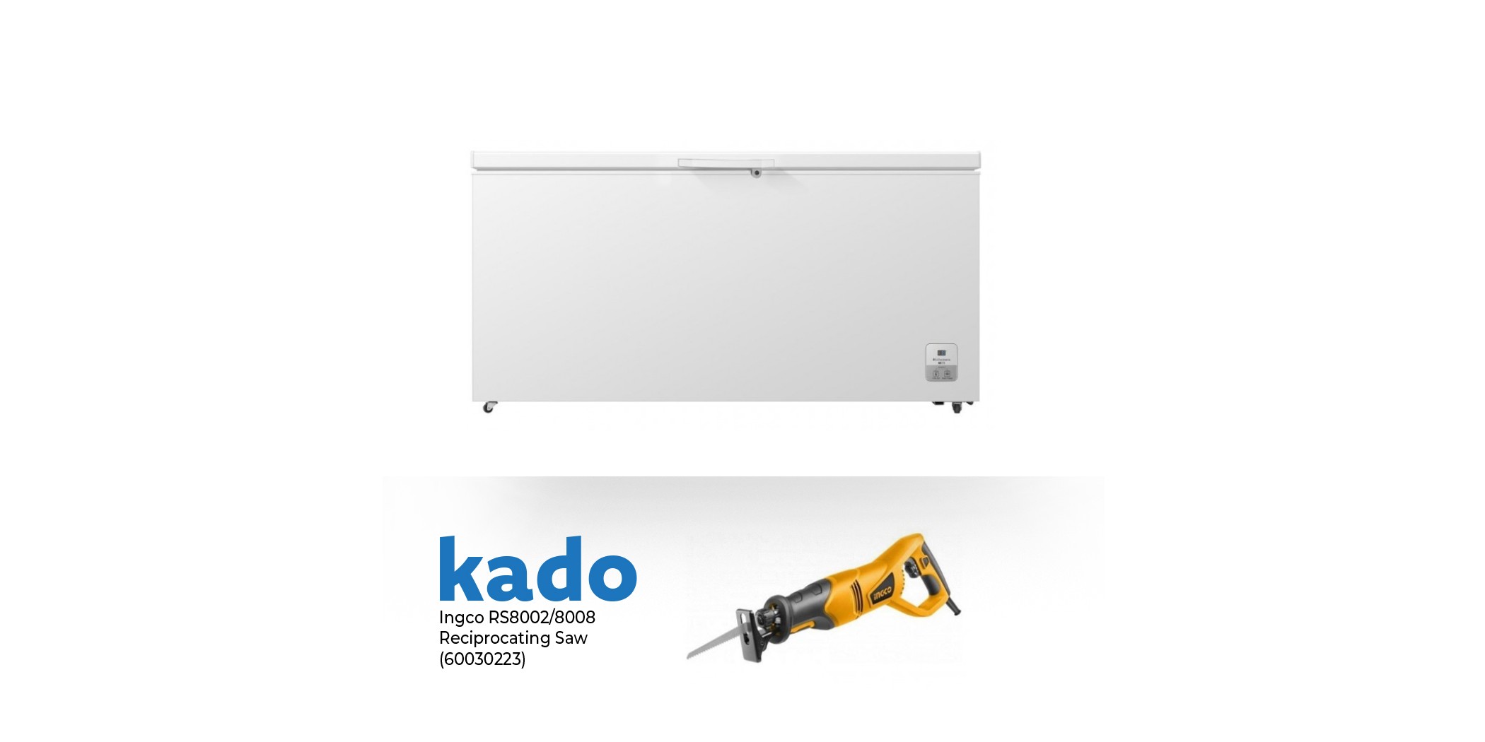 Hisense FC650D4AWLYE Freezer & Free Ingco RS8002/8008 Reciprocating Saw
