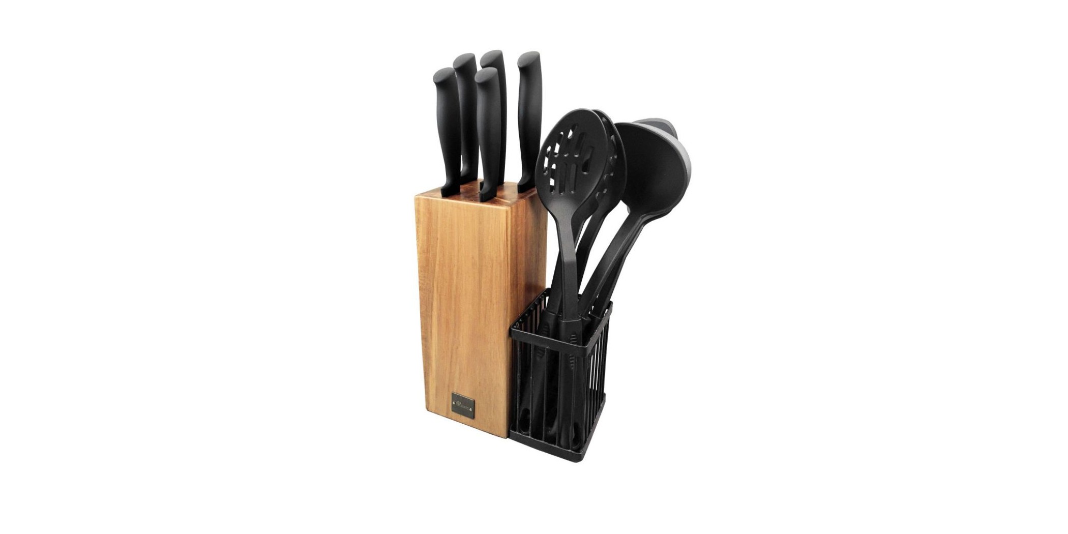 Pradel Essentials 10pcs Knives & Utensil Block Soft PP Black Handles - PCOT001029 "O"