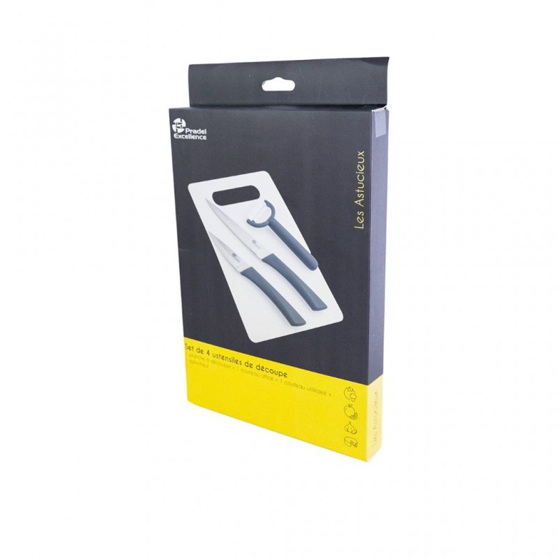 Pradel Clever Cutting Board Set + 2 Knives +Peeler - PUST001017 "O" Pradel Clever Cutting Board Set + 2 Knives +Peeler - PUST001017 "O"