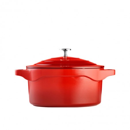 Pradel Magma 28cm Cast Aluminium Round Casserole Dish With Aluminium Lid PCUI003003 "O"