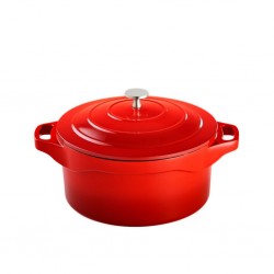 Pradel Magma 32cm Cast Aluminium Round Casserole Dish With Aluminium Lid PCUI003004 "O"