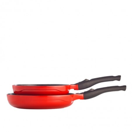 Pradel Magma 24/28cm Set Of 2 Cast Aluminium Pans Removable Handle PCUI003001 "O"