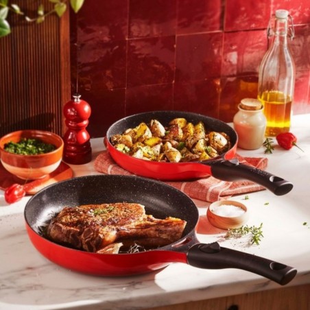 Pradel Magma 24/28cm Set Of 2 Cast Aluminium Pans Removable Handle PCUI003001 "O"