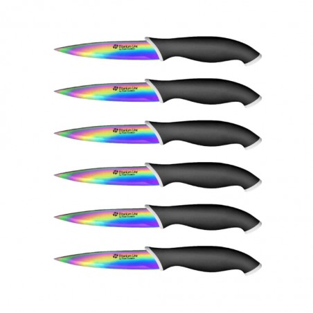 Pradel Set Of 6 Steak Knives 10cm Blade Titanium Coating  - P0001618/CTI006 "O"