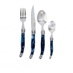 Pradel Laguiole Menagère 24pcs Gris Marbre Cutlery Set Postiche Handle P0000581/7214BIS "O"