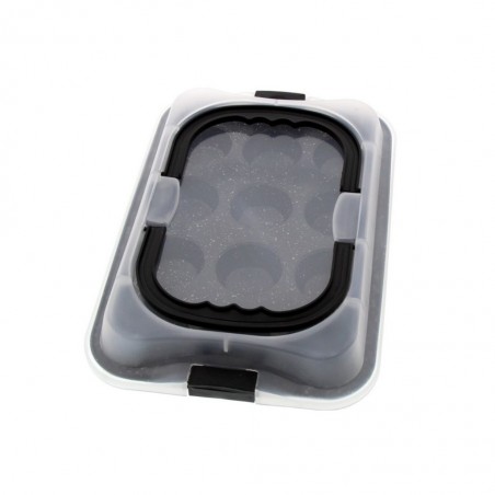 Pradel 36.5x 24.5x4.5cm 12 Muffin Tin With Lid P0002195/52108 "O"