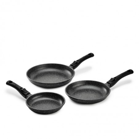 Pradel Premium  20/24/28cm Set of 3 Pans Cast Aluminium Removable Handle - PCUI001032  "O"