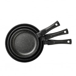 Pradel Premium  20/24/28cm Set of 3 Pans Cast Aluminium Removable Handle - PCUI001032  "O"