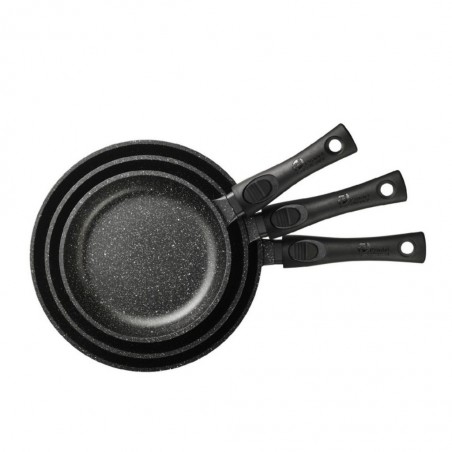 Pradel Premium  20/24/28cm Set of 3 Pans Cast Aluminium Removable Handle - PCUI001032  "O"