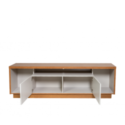 Cronos Low TV Cabinet Nature/Off White with LED
