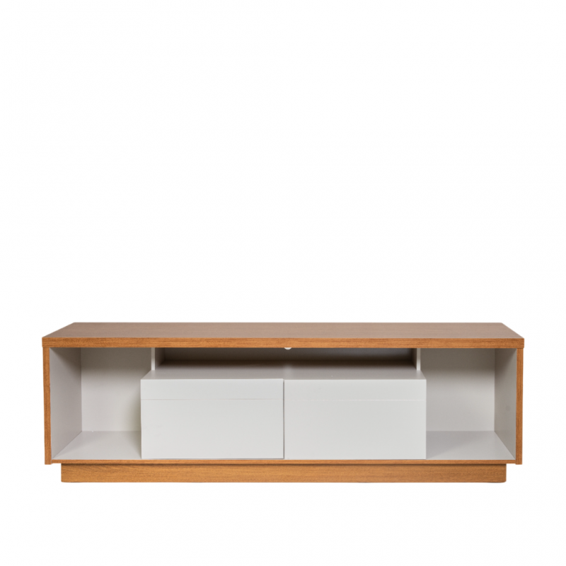 Cronos Low TV Cabinet Nature/Off White with LED