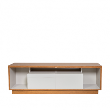 Cronos Low TV Cabinet Nature/Off White with LED