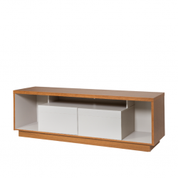 Cronos Low TV Cabinet Nature/Off White with LED