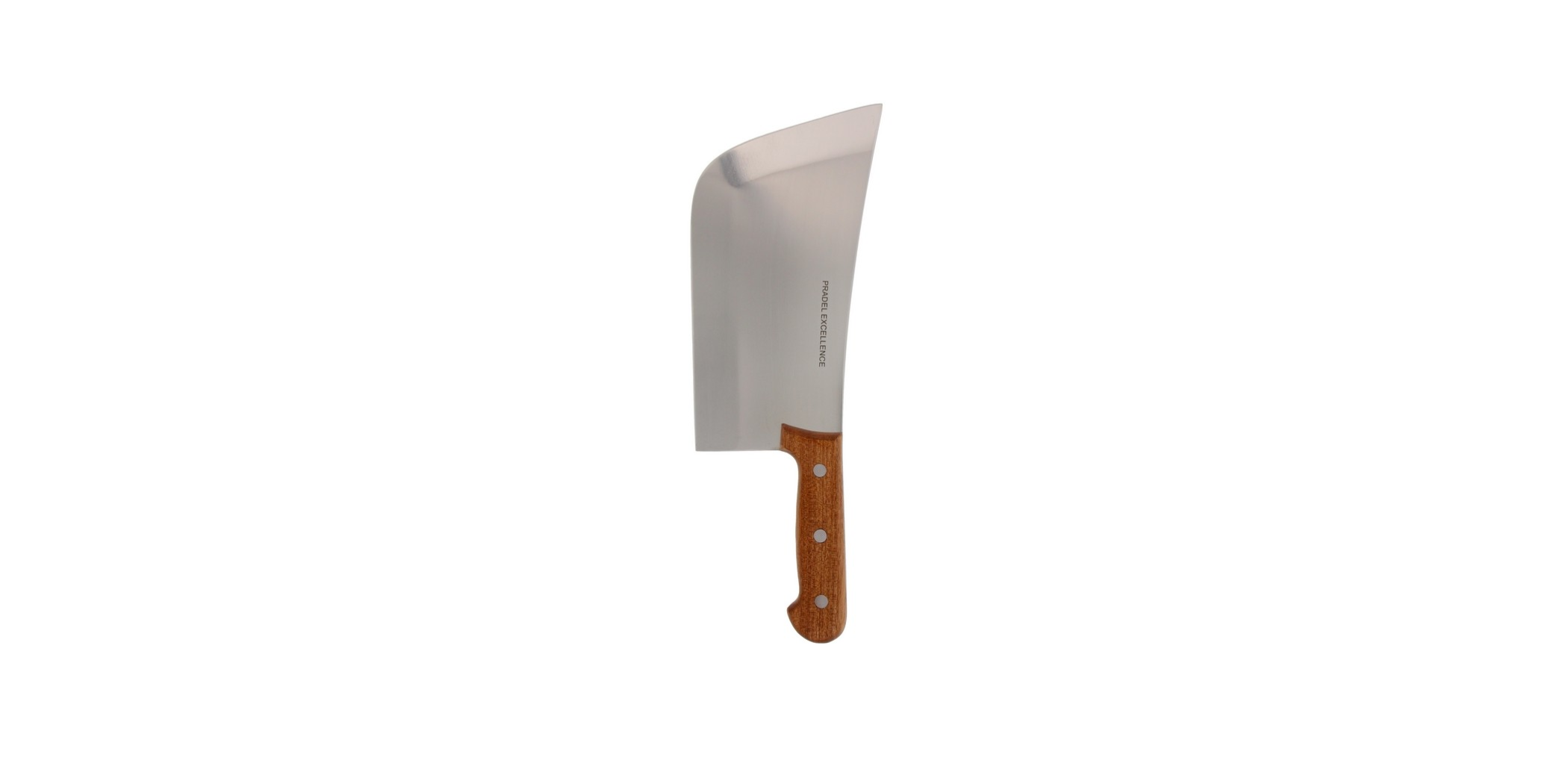 Pradel 22cm Rounded Blade Cleaver 3 Rivets Wooden Handle - PCOT502051 "O"