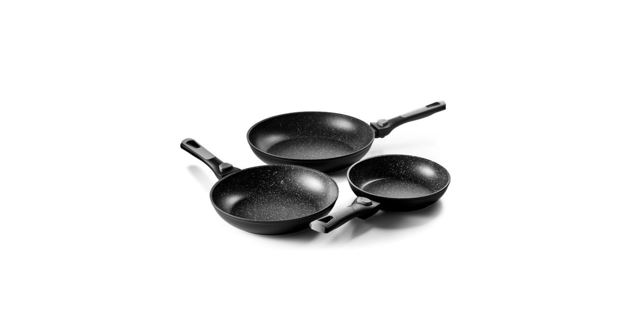 Pradel Pierra 20/24/28cm Set of 3 Pans Forged Aluminium Removable Handle - PCUI002004 "O"