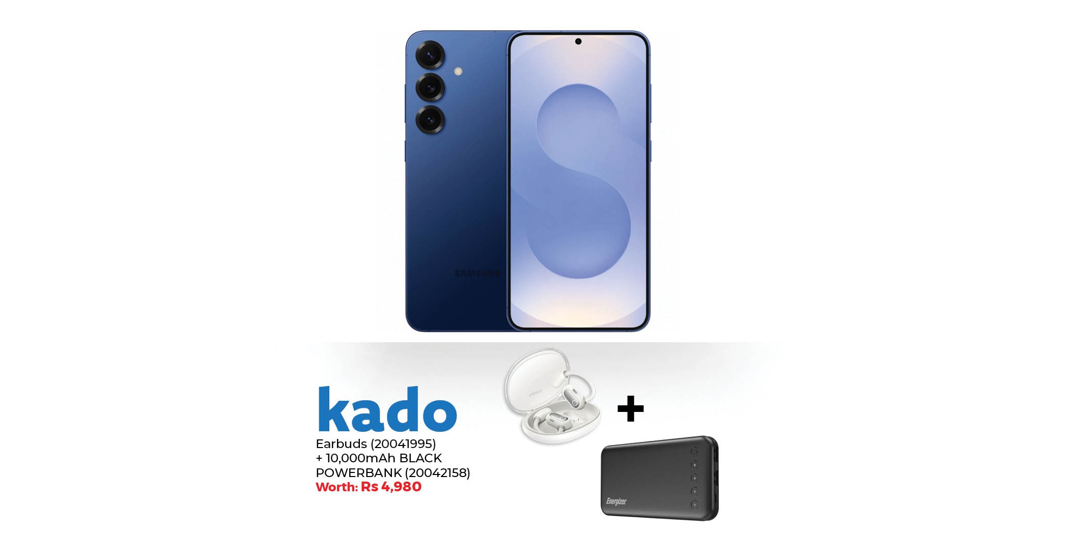 Samsung Galaxy S25 Plus Dark Blue & Free Baseus Eli Sport 1 Open-Ear Tws Earbuds + ENERGIZER 10,000mAh POWERBANK
